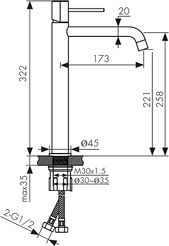 Смеситель для кухни Kaiser Vita черный матовый 43311-9 Смеситель для кухни Kaiser Vita черный матовый 43311-9