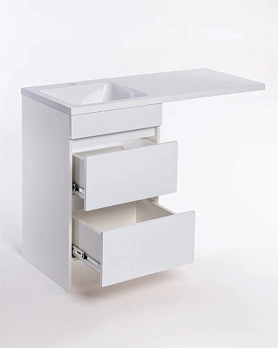 Тумба с раковиной Orange Sistema ST-110TUW+RAL напольная, левая 110 см под стиральную машину, белый Тумба с раковиной Orange Sistema ST-110TUW+RAL напольная, левая 110 см под стиральную машину, белый