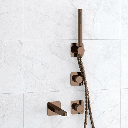 Смеситель для ванны WasserKRAFT A8851.309.311.290.292.291 встраиваемый розовое золото Смеситель для ванны WasserKRAFT A8851.309.311.290.292.291 встраиваемый розовое золото