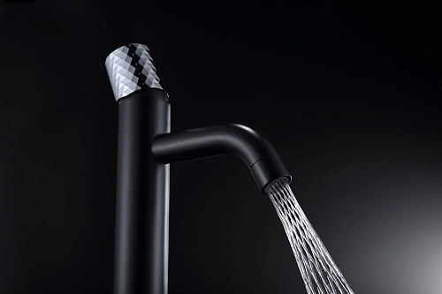 Смеситель для раковины Boheme STICK BLACK DIAMOND CHROME 122-BCR Смеситель для раковины Boheme STICK BLACK DIAMOND CHROME 122-BCR