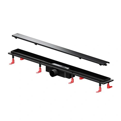 Душевой лоток AM.PM PrimeFlow W02SC-U11-090-04BM универсальный затвор Tile 90см черный матовый Душевой лоток AM.PM PrimeFlow W02SC-U11-090-04BM универсальный затвор Tile 90см черный матовый
