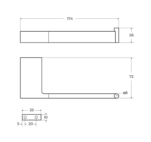 Держатель туалетной бумаги CEZARES SLIDER-PH1-IN сатин Держатель туалетной бумаги CEZARES SLIDER-PH1-IN сатин