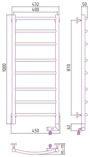 Полотенцесушитель электрический Сунержа Галант 2.0 1000х400 МЭМ правый 31-5201-1040 Матовый черный Полотенцесушитель электрический Сунержа Галант 2.0 1000х400 МЭМ правый 31-5201-1040 Матовый черный