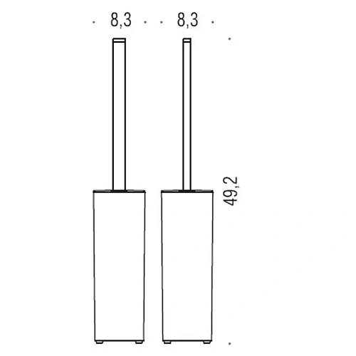 Ершик для унитаза Colombo Basic Q B3706.CR с колбой напольный 49.2см, хром Ершик для унитаза Colombo Basic Q B3706.CR с колбой напольный 49.2см, хром