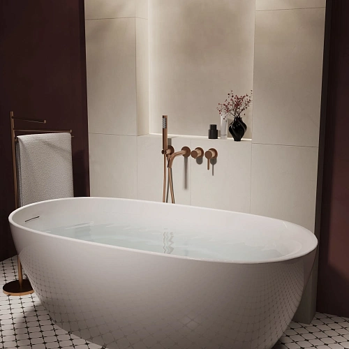 Смеситель для ванны Vincea Villa VTFW-1VL1BC, встраиваемый, брашированная медь Смеситель для ванны Vincea Villa VTFW-1VL1BC, встраиваемый, брашированная медь