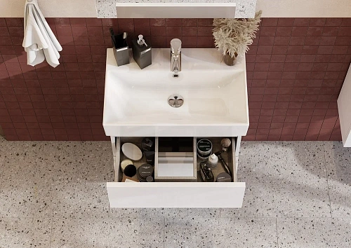 Тумба под раковину Roca Oleta 60 белый матовый, 2 ящика, A857639501 Тумба под раковину Roca Oleta 60 белый матовый, 2 ящика, A857639501