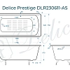 Ванна чугунная Delice Prestige 1750х750 с антискользящим покрытием DLR230611-AS Ванна чугунная Delice Prestige 1750х750 с антискользящим покрытием DLR230611-AS