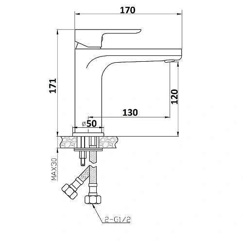 Смеситель для раковины Agger Gorgeous A0202100 Смеситель для раковины Agger Gorgeous A0202100