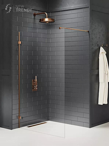 Душевая перегородка NEW TRENDY AVEXA COPPER BRUSHED 90x200 EXK-3764 брашированная медь Душевая перегородка NEW TRENDY AVEXA COPPER BRUSHED 90x200 EXK-3764 брашированная медь