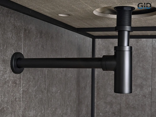 Сифон для раковины Gid G-74BL 75503S черный матовый Сифон для раковины Gid G-74BL 75503S черный матовый