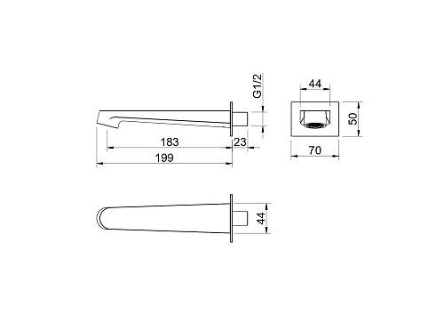 Излив Aquatek ОБЕРОН AQ1241CR Хром Излив Aquatek ОБЕРОН AQ1241CR Хром
