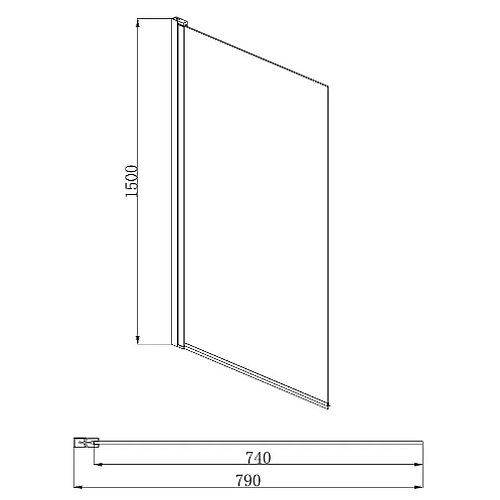 Шторка на ванну Aquatek поворотная 800X1500 профиль черный, стекло прозрачное AQ DEL SBA 08015BL Шторка на ванну Aquatek поворотная 800X1500 профиль черный, стекло прозрачное AQ DEL SBA 08015BL