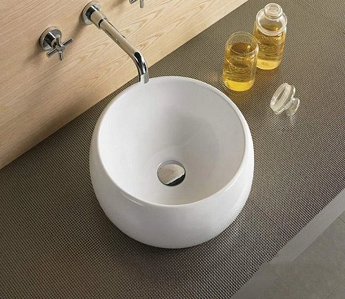 Раковина CeramaLux 5004 накладная, белый Раковина CeramaLux 5004 накладная, белый