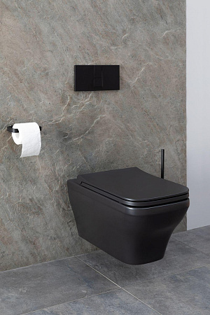 Унитаз подвесной Allen Brau Infinity 4.21011.31 с крышкой, черный матовый