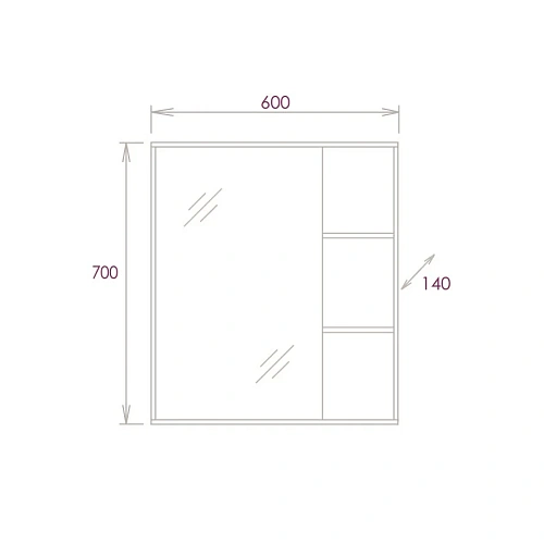 Зеркальный шкаф Onika ТИМБЕР 60.00У дуб сонома 206070 Зеркальный шкаф Onika ТИМБЕР 60.00У дуб сонома 206070