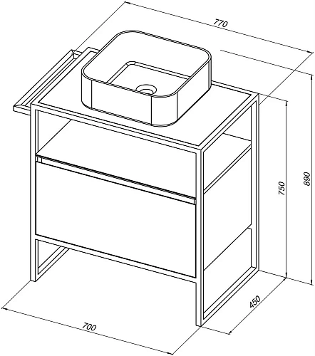 Тумба под раковину Allen Brau Priority 70 1.31001.PWM папирус матовый Тумба под раковину Allen Brau Priority 70 1.31001.PWM папирус матовый