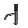 Картинка анонса товара «смеситель для раковины boheme stick 121-gm-mr-b gun metal mramor black»