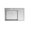 Картинка анонса товара «кухонная мойка lemark kezadra 780l из нержавеющей стали, с крылом (чаша слева), сталь 9937149»