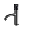 Детальная картинка товара «смеситель для раковины boheme stick 121-gm-mr-b gun metal mramor black»