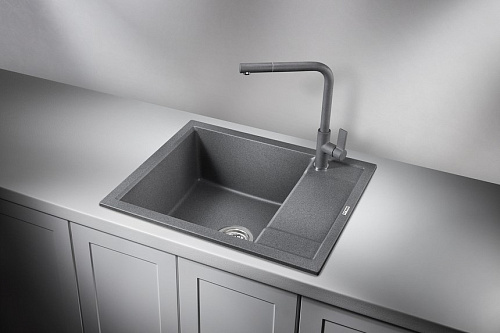 Кухонная мойка Granula 6002, ГРАФИТ (ЧЁРНО-СЕРЫЙ), кварц 600х500 Кухонная мойка Granula 6002, ГРАФИТ (ЧЁРНО-СЕРЫЙ), кварц 600х500