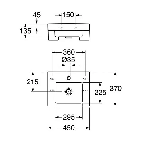 Раковина Gustavsberg Artic 4450 GB1144500101, 45x37 см Раковина Gustavsberg Artic 4450 GB1144500101, 45x37 см