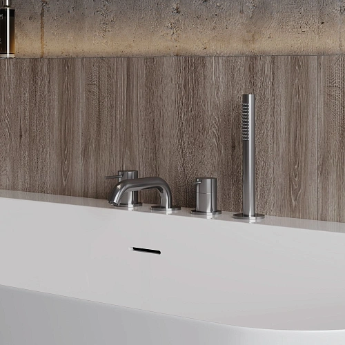 Смеситель на борт ванны AQUAme Siena AQM6219GM металл Смеситель на борт ванны AQUAme Siena AQM6219GM металл