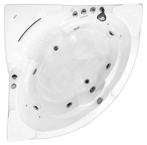 Акриловая ванна Gemy G9082 B 152x152 угловая, универсальная, гидромассажная Акриловая ванна Gemy G9082 B 152x152 угловая, универсальная, гидромассажная