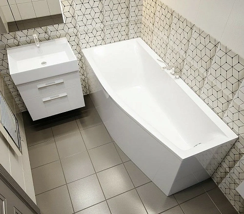 Ванна из искусственного камня Astra-Form Скат Левая 170x75 01010014 Ванна из искусственного камня Astra-Form Скат Левая 170x75 01010014