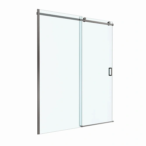 Душевая дверь BelBagno SOFT_CLOSE-2-BF-1-160-C-GM 160 см, профиль оружейная сталь, стекло прозрачное Душевая дверь BelBagno SOFT_CLOSE-2-BF-1-160-C-GM 160 см, профиль оружейная сталь, стекло прозрачное