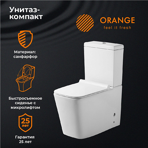 Унитаз напольный Orange C06-000w сиденье с микролифтом Унитаз напольный Orange C06-000w сиденье с микролифтом