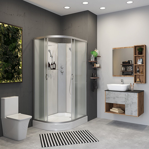 Душевая кабина Niagara Classic NG-3312-14RBK (1200х800х2000) низкий поддон (13см) стекло матовое 33121423RBK Душевая кабина Niagara Classic NG-3312-14RBK (1200х800х2000) низкий поддон (13см) стекло матовое 33121423RBK