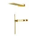 Душевая система Sancos Linn SC9023BG с термостатом, с внутренней частью, брашированное золото, PVD покрытие Душевая система Sancos Linn SC9023BG с термостатом, с внутренней частью, брашированное золото, PVD покрытие