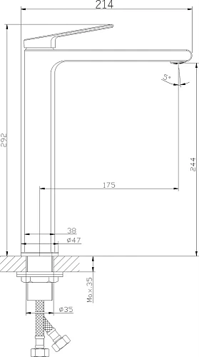 Смеситель для раковины STWORKI Хаммель ХАМ-02cr хром 586738 Смеситель для раковины STWORKI Хаммель ХАМ-02cr хром 586738