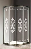 Душевой уголок CEZARES GIUBILEO-R-2-90-SCORREVOLE-CP-Br 90x90см стекло с узором, профиль бронза