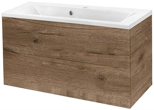 Тумба под раковину Vincea Mia 900 подвесная, 2 выкатных ящика soft close, V.Oak VMC-2MA900VO Тумба под раковину Vincea Mia 900 подвесная, 2 выкатных ящика soft close, V.Oak VMC-2MA900VO