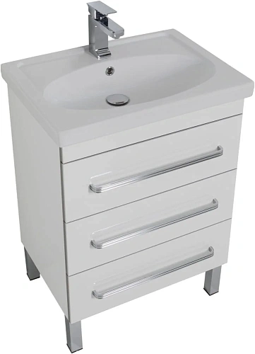 Комплект мебели Aquanet Сиена 60 белый (напольный 3 ящика) 00196495 Комплект мебели Aquanet Сиена 60 белый (напольный 3 ящика) 00196495