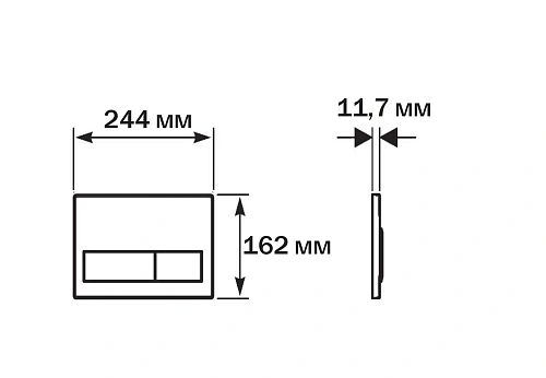 Клавиша смыва Aquatek KDI-0000065 HC-1 оружейная сталь матовая ободок хром Клавиша смыва Aquatek KDI-0000065 HC-1 оружейная сталь матовая ободок хром