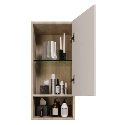 Шкаф-пенал DREJA PERFECTO, 35 см, подвесной, универсальный, 1 дверца, 1 стеклянная полка, дуб эврика 99.0815 Шкаф-пенал DREJA PERFECTO, 35 см, подвесной, универсальный, 1 дверца, 1 стеклянная полка, дуб эврика 99.0815