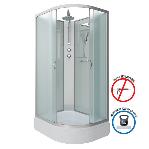 Душевая кабина Niagara Classic NG-33394-14LBKT (1300х900х2100) средний поддон (26см) стекло матовое 333944LBKT Душевая кабина Niagara Classic NG-33394-14LBKT (1300х900х2100) средний поддон (26см) стекло матовое 333944LBKT