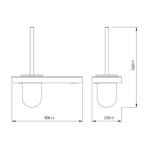 Ершик для унитаза Lemark GLASS LINE с держателем и полкой, хром/белое стекло 9761031 Ершик для унитаза Lemark GLASS LINE с держателем и полкой, хром/белое стекло 9761031