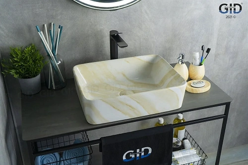 Раковина Gid Mnc600 54459 накладная под камень глянцевая 48x37x13 Раковина Gid Mnc600 54459 накладная под камень глянцевая 48x37x13