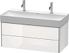 Картинка анонса товара «тумба под раковину duravit xsquare xs416302222 подвесная 98 см белая глянцевый»