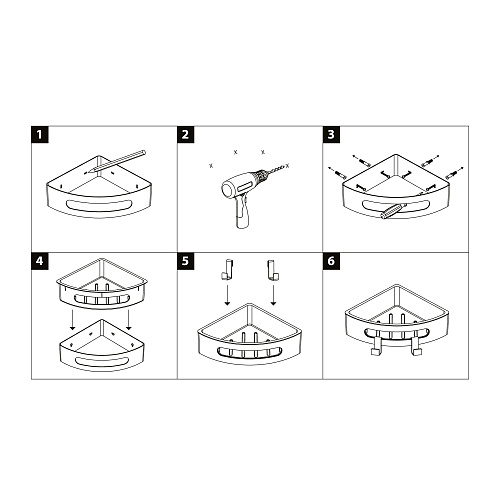 Полка Lemark SHELF LINE угловая с крючками, графит/вставка-пластик графит 9776048 Полка Lemark SHELF LINE угловая с крючками, графит/вставка-пластик графит 9776048