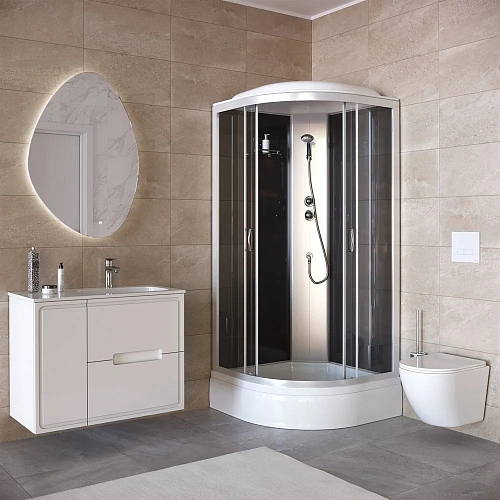 Душевая кабина Taliente 90x90x215см, четверть круга, тонированное стекло TA-9091G Душевая кабина Taliente 90x90x215см, четверть круга, тонированное стекло TA-9091G