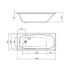 Акриловая ванна BERGES NELU 170x75 050020 Акриловая ванна BERGES NELU 170x75 050020
