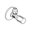 Вентиль угловой GROHE 1/2″-3/8″ для подключения смесителей, хром (22039000) Вентиль угловой GROHE 1/2″-3/8″ для подключения смесителей, хром (22039000)
