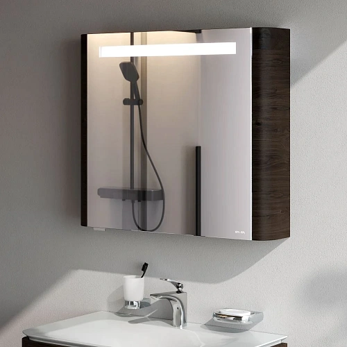 Зеркальный шкаф AM.PM Sensation M30MCL0801TF левый, 80 см, с подсветкой, табачный дуб Зеркальный шкаф AM.PM Sensation M30MCL0801TF левый, 80 см, с подсветкой, табачный дуб