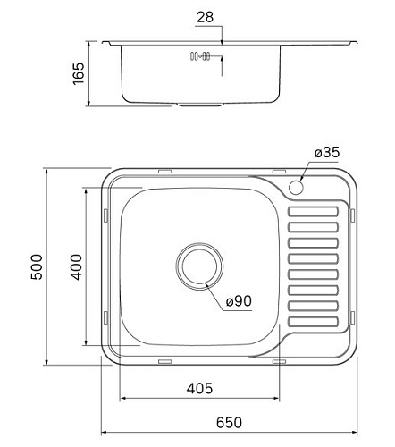 Кухонная мойка IDDIS Basic (BAS65PLi77) из нержавеющей стали Кухонная мойка IDDIS Basic (BAS65PLi77) из нержавеющей стали