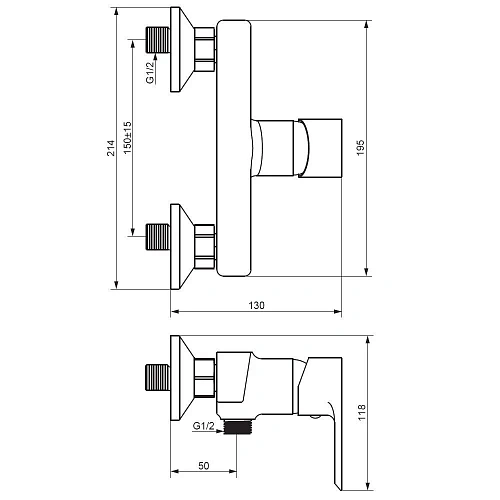 Смеситель для душа Damixa Apollo 472000001 хром Смеситель для душа Damixa Apollo 472000001 хром