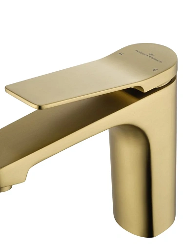 Смеситель для раковины Wonzon & Woghand брашированное золото (WW-XH-013-BG) Смеситель для раковины Wonzon & Woghand брашированное золото (WW-XH-013-BG)